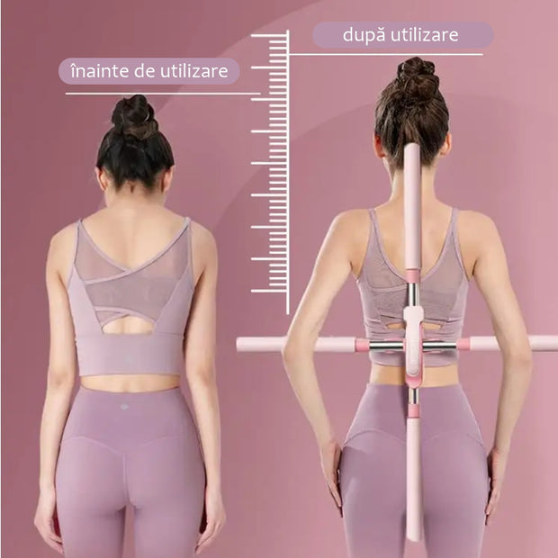 Dispozitiv pentru Exerciții de Corectare a Posturii - Bară de Yoga pentru Întinderea Spatelui
