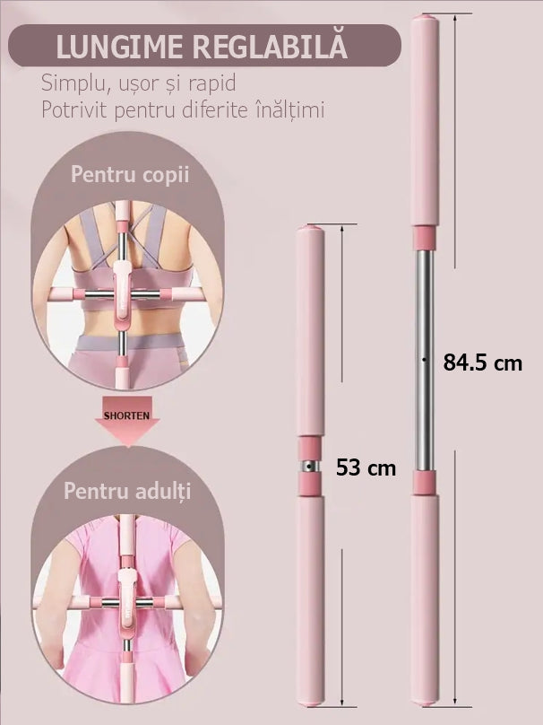 Dispozitiv pentru Exerciții de Corectare a Posturii - Bară de Yoga pentru Întinderea Spatelui