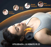 Pernă Cervicală cu Încălzire ThermaComfort – Temperatura Reglabilă și Material Textil Premium