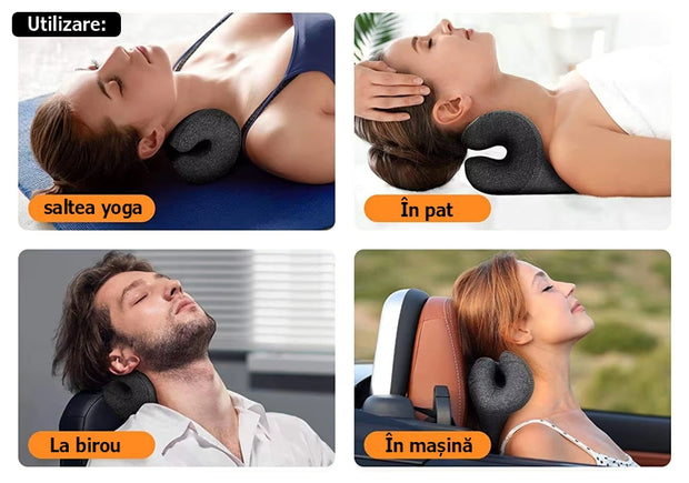 Pernă Cervicală cu Încălzire ThermaComfort – Temperatura Reglabilă și Material Textil Premium