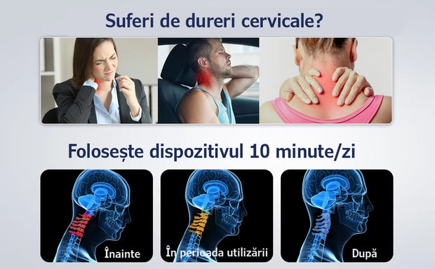 Pernă Cervicală Ortopedică Premium cu 8 Magneți și Spumă cu Memorie