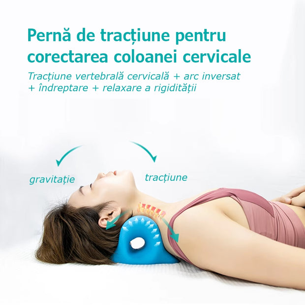 Pernă Cervicală Ortopedică Premium cu 8 Magneți și Spumă cu Memorie