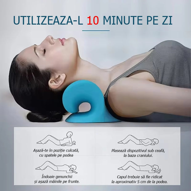 Pernă de Tracțiune Cervicală OrthoRelax cu Spumă de Memorie