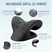 Perna Cervicală Ortopedică din Spumă pentru Relaxarea Gâtului și Umerilor, 6 puncte pentru presopunctură