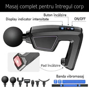 VibroFit – Pistol de masaj cu bandă de vibromasaj și funcție de încălzire 3in1