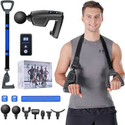 VibroFit – Pistol de masaj cu bandă de vibromasaj și funcție de încălzire 3in1
