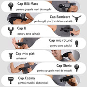 VibroFit – Pistol de masaj cu bandă de vibromasaj și funcție de încălzire 3in1