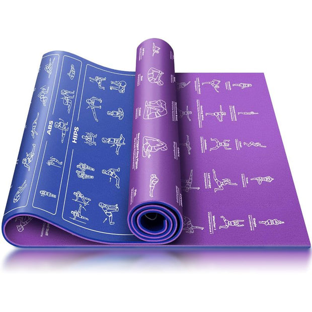 Saltea Yoga Instructivă Antiderapantă, 174cm