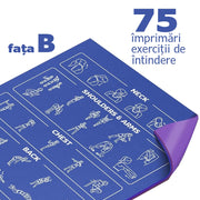 Saltea Yoga Instructivă Antiderapantă, 174cm