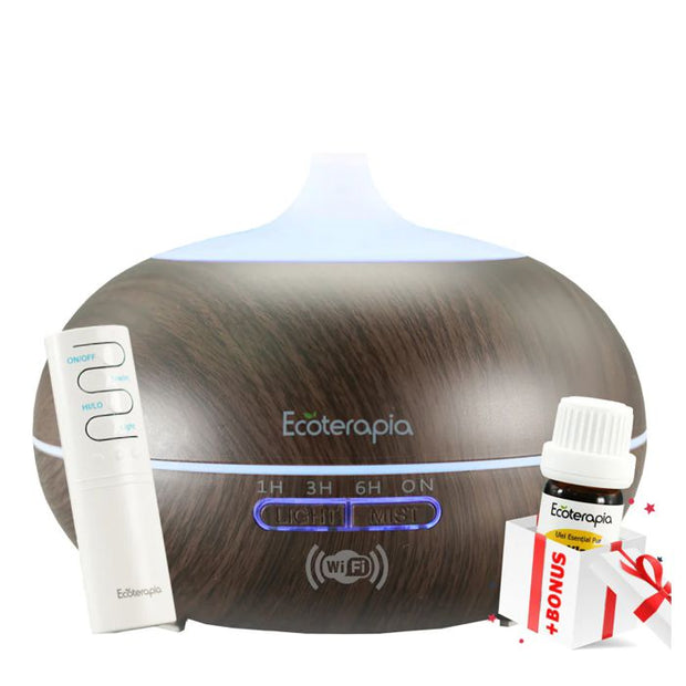 Difuzor Aromaterapie SMART Aroma Vulcano, control prin aplicatie+Ulei esențial pur Pin Silvestru, 10ml