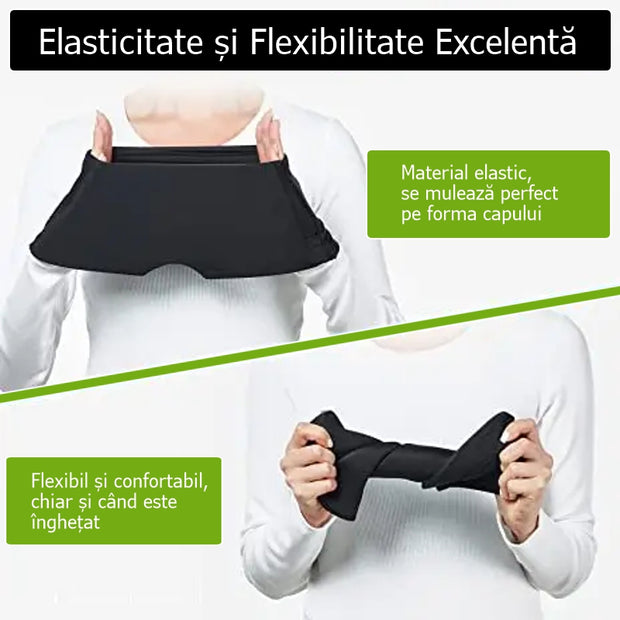 Compresă cu Gel Termic pentru Migrene, Terapie Rece/Caldă