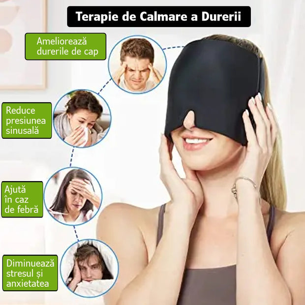 Compresă cu Gel Termic pentru Migrene, Terapie Rece/Caldă