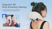 Aparat de Masaj Shiatsu Premium cu Role și Încălzire - Relaxare pentru Gât, Umeri, Cervicală și Zona Lombară