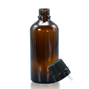Sticla bruna, 100 ml cu capac si picurator
