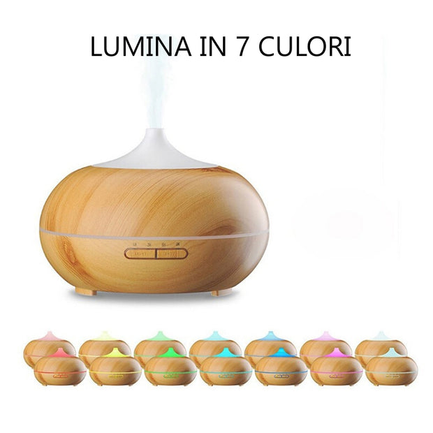Difuzor Aromaterapie SMART Aroma Vulcano, control prin aplicatie+Ulei esențial pur Pin Silvestru, 10ml