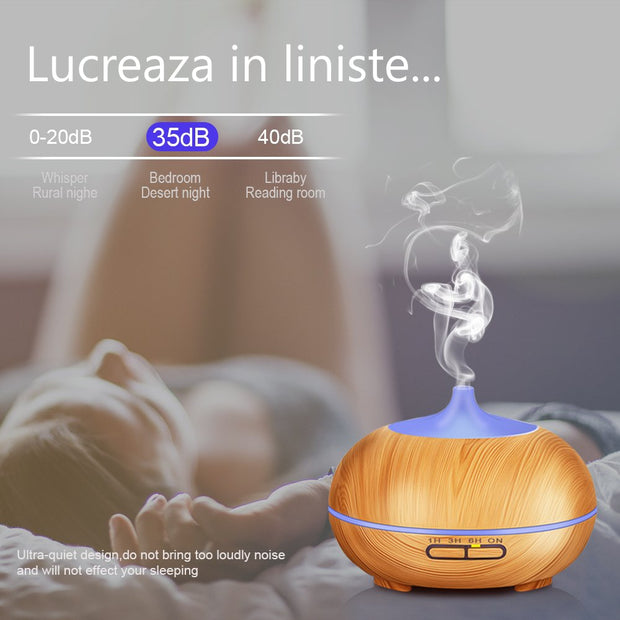 Difuzor Aromaterapie SMART Aroma Vulcano, control prin aplicatie+Ulei esențial pur Pin Silvestru, 10ml