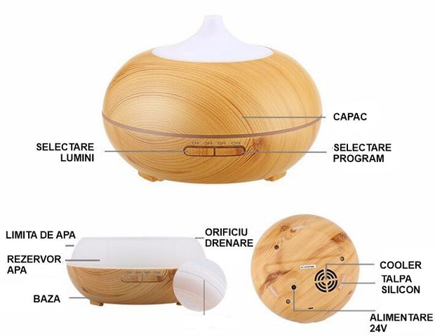 Difuzor aromaterapie Aroma Vulcano & Music RESIGILAT