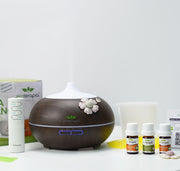 Set difuzor aromaterapie Squeaky Clean Aroma Ecoterapia, lemn inchis