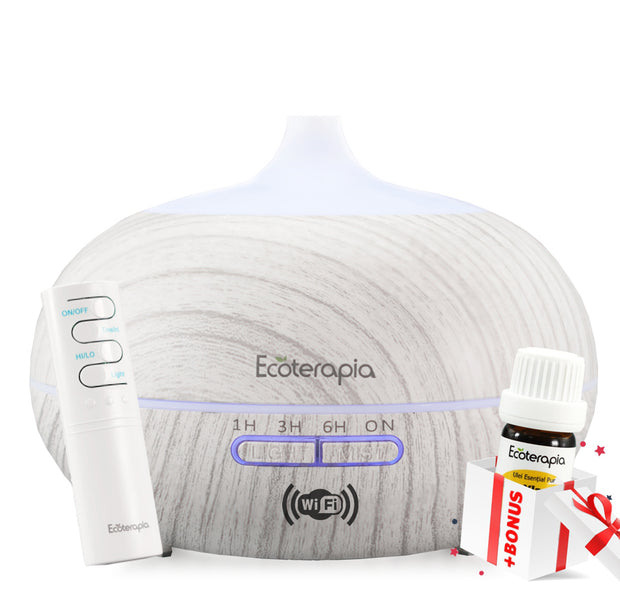 Difuzor Aromaterapie SMART Aroma Vulcano, control prin aplicatie+Ulei esențial pur Pin Silvestru, 10ml