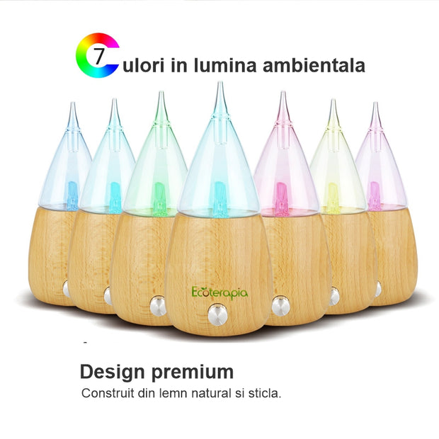 Difuzor uleiuri esentiale cu nebulizator Eco Prime+Ulei esential Ravintsara,10 ml