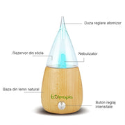 Difuzor uleiuri esentiale cu nebulizator Eco Prime+Ulei esential Ravintsara,10 ml