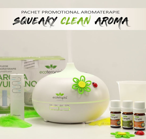 Set difuzor aromaterapie Squeaky Clean Aroma Ecoterapia