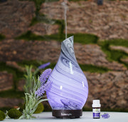Difuzor aromaterapie Premium Crystal, functie intermitent+Ulei esențial pur Pin Silvestru, 10ml