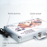 Set 16 Pietre Vulcanice, valiza aluminiu incalzita + uleiuri esentiale