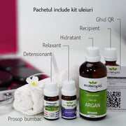 Set 16 Pietre Vulcanice, valiza aluminiu incalzita + uleiuri esentiale