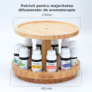 Suport rotativ din Bambus - Easy Spin 2in1