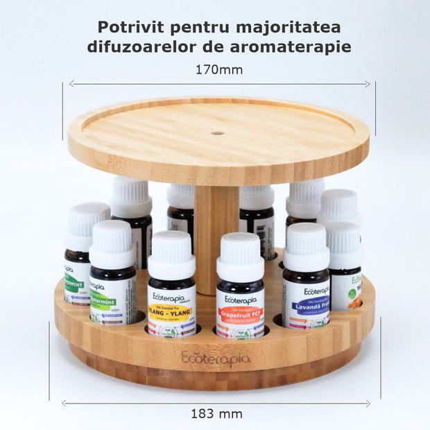 Suport rotativ din Bambus - Easy Spin 2in1