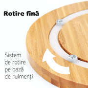 Suport rotativ din Bambus - Easy Spin 2in1