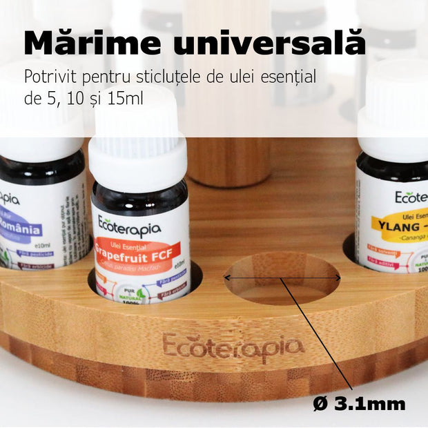 Suport rotativ din Bambus - Easy Spin 2in1