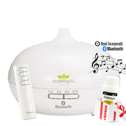 Difuzor aromaterapie Bluetooth Aroma Vulcano & Music, 550 ml, telecomanda+Ulei esențial pur Pin Silvestru, 10ml