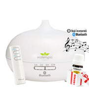 Difuzor aromaterapie Bluetooth Aroma Vulcano & Music, 550 ml, telecomanda+Ulei esential Ravintsara,10 ml