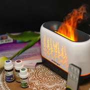 Difuzor de aromaterapie Flavoured Flame +Mix Uleuri esentiale pure Toamnaroma, 10 ml