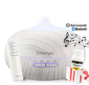 Difuzor aromaterapie Bluetooth Aroma Vulcano & Music, 550 ml, telecomanda+Ulei esențial pur Pin Silvestru, 10ml